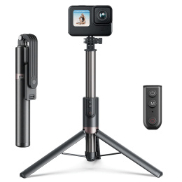 Selfie stick z pilotem do smartfonów i kamer GoPro HERO 12, 11,10, 9 Black