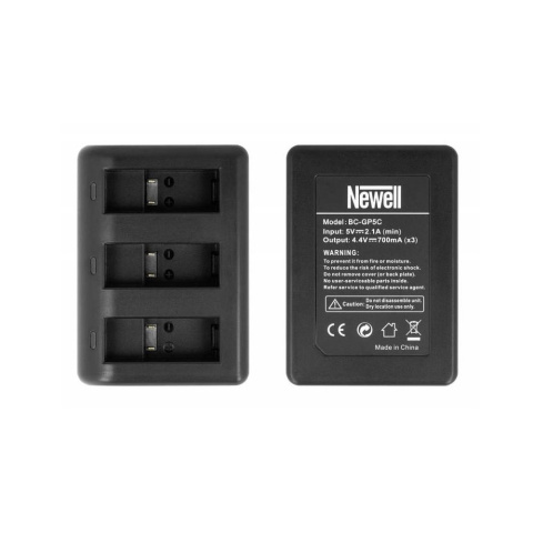 2x akumulator + ładowarka trójkanałowa do GoPro HERO 7 / 6 / 5 Black