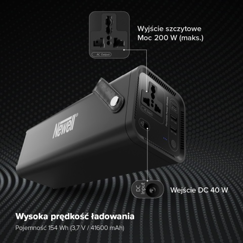 Przenośna Stacja Zasilania Newell Asvala 230V 45W