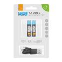 2x Akumulator AA z wbudowanym USB-C Newell 1550mAh