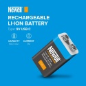 Akumulator 9V Z Wbudowanym USB-C Newell 500mAh