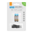 2x Akumulator AAA Z Wbudowanym USB-C Newell 500mAh