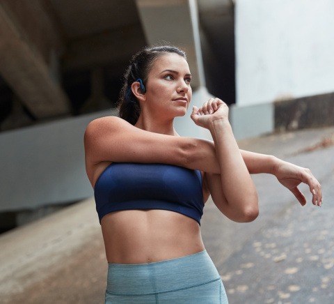 Słuchawki kostne Shokz OpenMove niebieskie