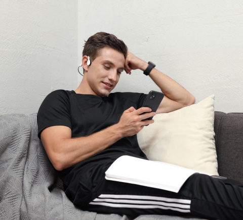 Słuchawki kostne Shokz OpenMove białe