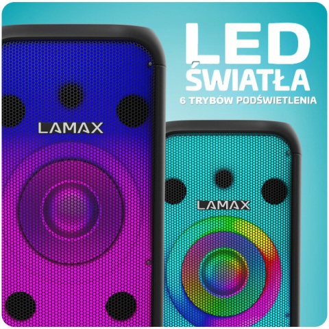 Potężny Bezprzewodowy Głośnik Karaoke LAMAX PARTYBOX 700W LED BT POWER BASS