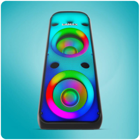 Potężny Bezprzewodowy Głośnik Karaoke LAMAX PARTYBOX 700W LED BT POWER BASS