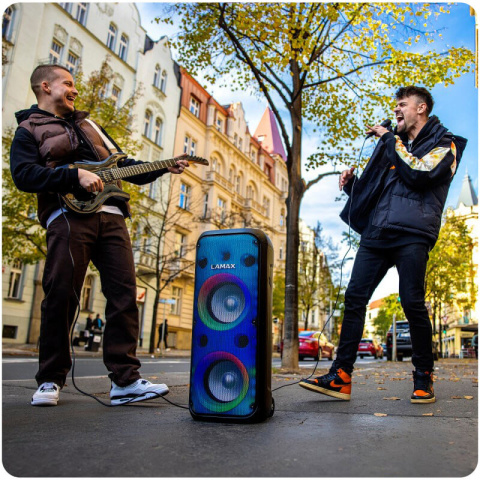 Potężny Bezprzewodowy Głośnik Karaoke LAMAX PARTYBOX 700W LED BT POWER BASS