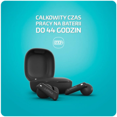 Dokanałowe słuchawki bezprzewodowe Lamax Clips1 ANC Black