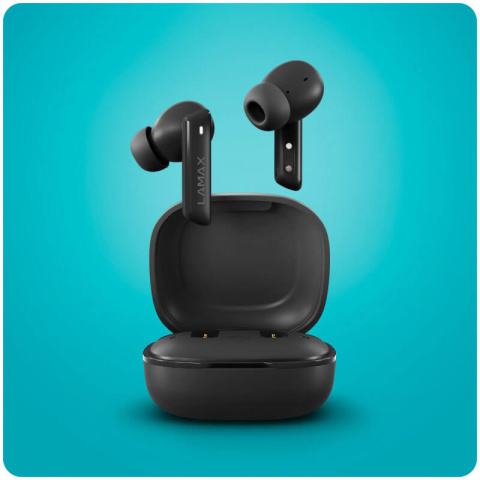 Dokanałowe słuchawki bezprzewodowe Lamax Clips1 ANC Black