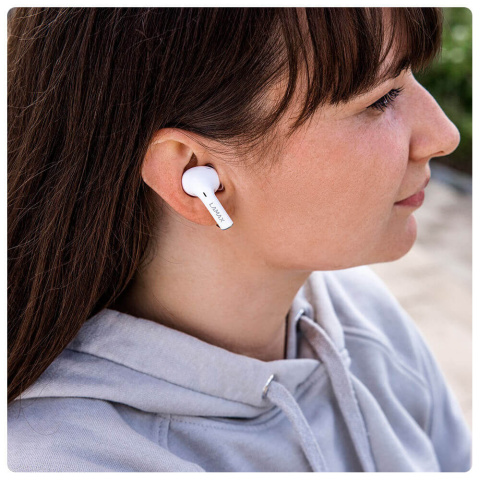 Dokanałowe słuchawki bezprzewodowe Lamax Clips1 White