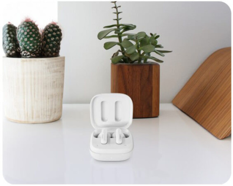 Dokanałowe słuchawki bezprzewodowe Lamax Clips1 ANC White