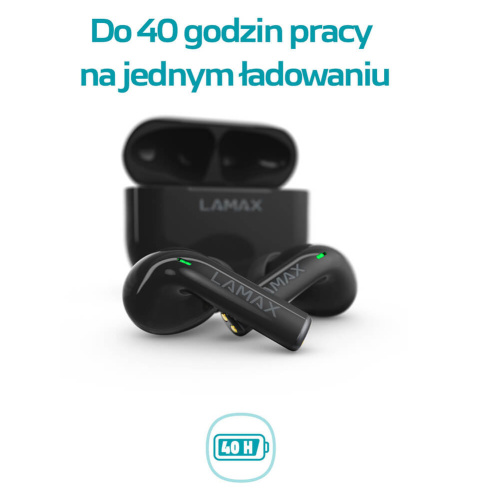 Dokanałowe słuchawki bezprzewodowe Lamax Clips1 Black