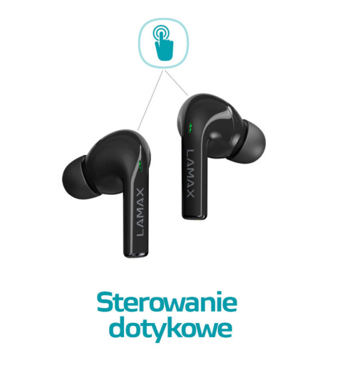 Dokanałowe słuchawki bezprzewodowe Lamax Clips1 Black