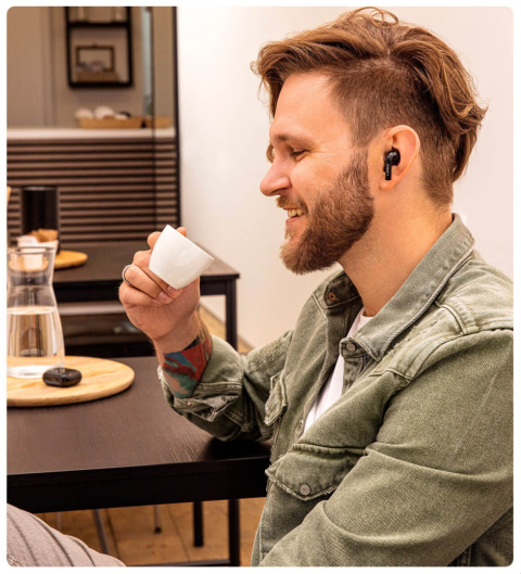 Dokanałowe słuchawki bezprzewodowe Lamax Clips1 Black