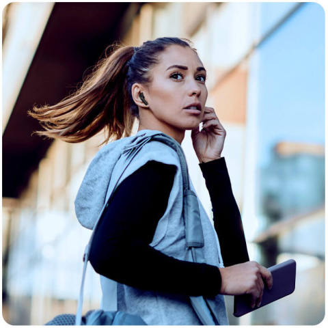 Douszne bezprzewodowe słuchawki Lamax Tones1 Black