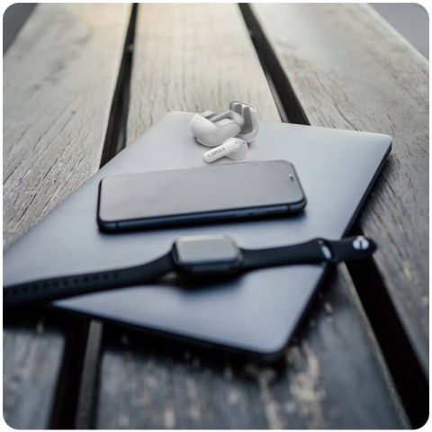 Douszne bezprzewodowe słuchawki Lamax Tones1 White