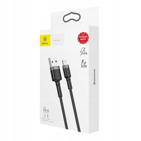 Baseus Cafule Cable Lightning 0.5m 2.4A Black - Kabel