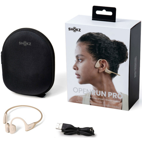 Słuchawki Sportowe Kostne Shokz OpenRun Pro Mini beżowe