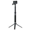 Aluminiowy selfie stick 90 cm z funkcją statywu do kamer GoPro, DJI, Insta360