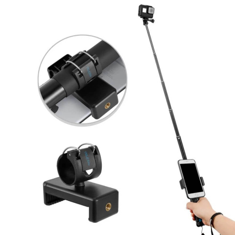 Aluminiowy selfie stick 90 cm z funkcją statywu do kamer GoPro, DJI, Insta360