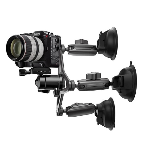 Potrójna przyssawka do kamer i aparatów