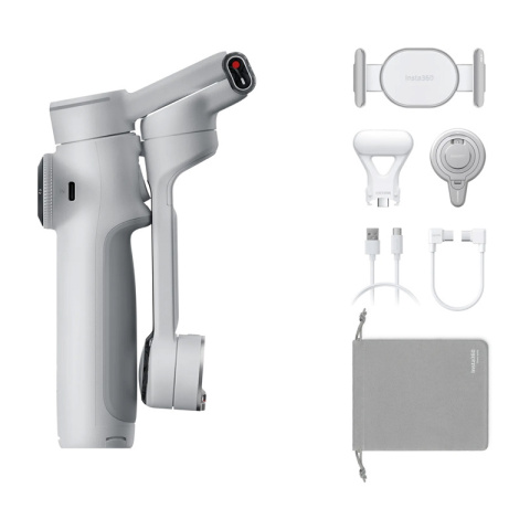 Insta360 Flow 2 Pro Creator Bundle (Stone Gray) - gimbal do smartfona z zestawem akcesoriów