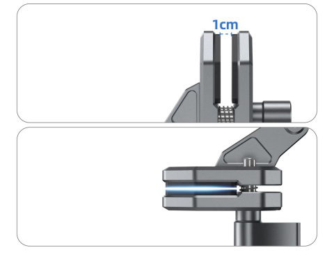 TELESIN Windshield Clamp Mount - mocowanie do owiewki motocykla