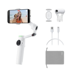 Insta360 Flow 2 Pro AI Tracker Bundle (Summit White) - gimbal z akcesoriami