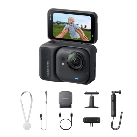Insta360 GO Ultra Creator Bundle (Midnight Black) - kamera sportowa 53g