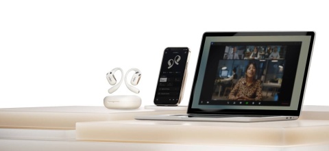 Słuchawki bezprzewodowe Shokz OpenFit 2 beżowe