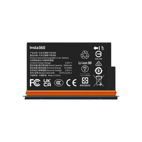 Insta360 X5 Ultra Battery, powiększony akumulator o pojemności 2800 mAh