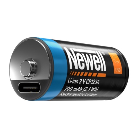 Akumulator USB-C CR123A 700 mAh 2 szt. blister - Newell