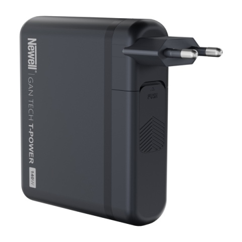 Ładowarka sieciowa z zestawem adapterów GaN Tech T-power 140W Newell