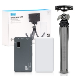 Lampa LED RGB-W z dyfuzorem i statywem Rangha Set - Newell