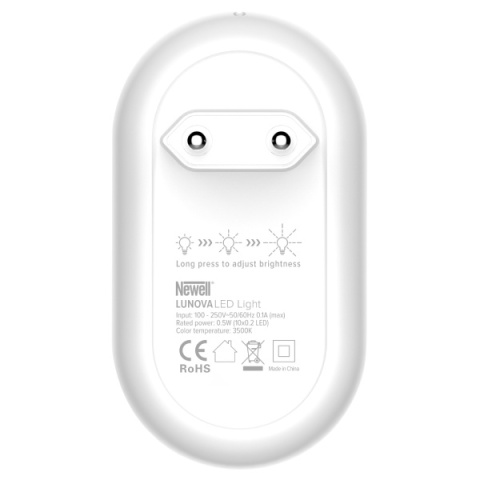 Lampka nocna z czujnikiem zmierzchu Lunova - Newell