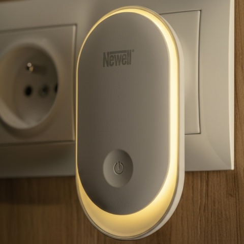 Lampka nocna z czujnikiem zmierzchu Lunova - Newell