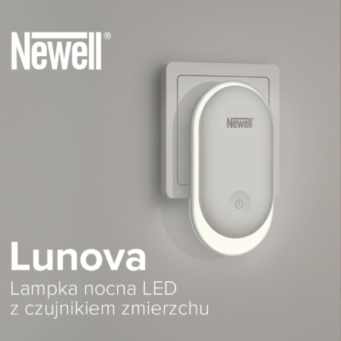 Lampka nocna z czujnikiem zmierzchu Lunova - Newell
