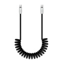 Newell kabel spiralny USB-C - USB-C 100W - 1,5 m (Czarny)