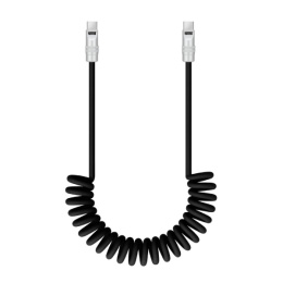 Newell kabel spiralny USB-C - USB-C 100W - 1,5 m (Czarny)