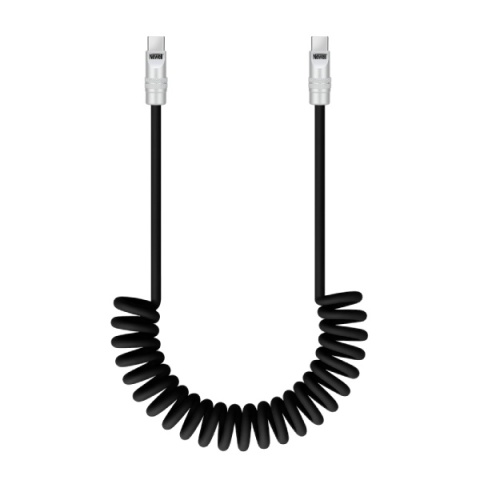 Newell kabel spiralny USB-C - USB-C 100W - 1,5 m (Czarny)