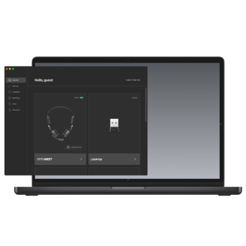 Shokz OpenMeet mic-ANC USB-C - Słuchawki kostne Black