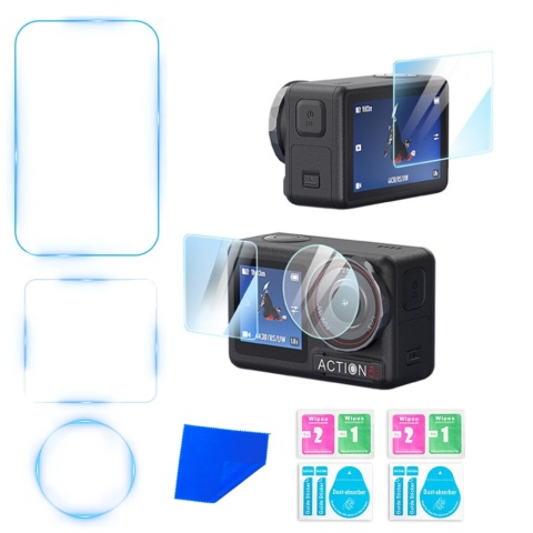 Zestaw folii na ekran i obiektyw kamery DJI Osmo Action 5 Pro