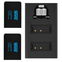 Zestaw ładowarka dwukanałowa DL-USB-C i 2 akumulatory LP-E12 do Canon