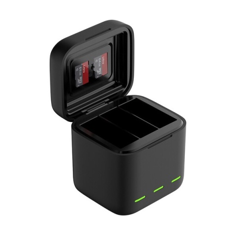 Ładowarka trójkanałowa i 2 akumulatory do GoPro HERO12/11/10/9