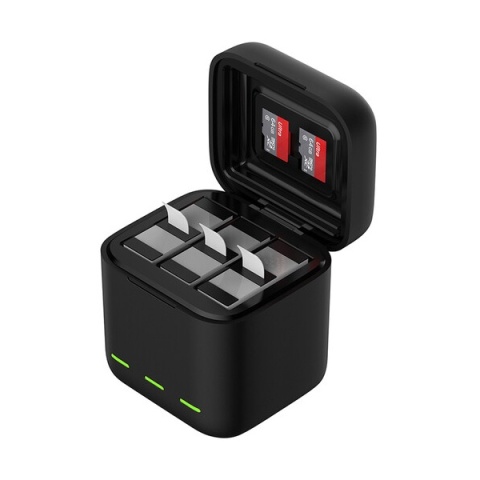 Ładowarka trójkanałowa i 2 akumulatory do GoPro HERO12/11/10/9