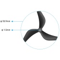 Śmigła drona BETAFPV Gemfan 2218 3-Blade Propellers 1.5mm Shaft (Black)