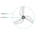 Śmigła drona BETAFPV Gemfan 1611 3-Blade Propellers 1.5mm Shaft (Transparent Grey)
