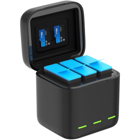 Ładowarka trójkanałowa Box do GoPro Hero 9/10/11/12 - Telesin