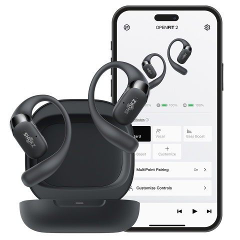 Słuchawki bezprzewodowe - Shokz OpenFit 2+ Black