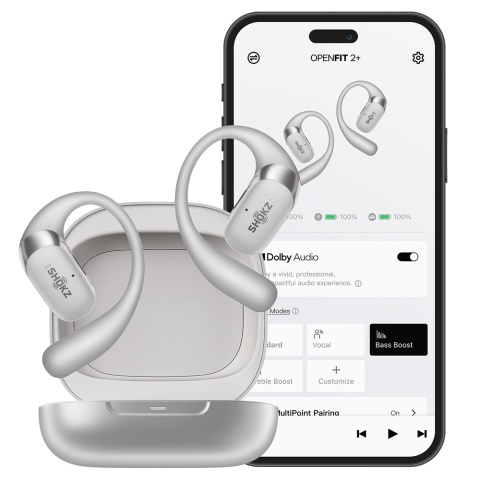 Słuchawki bezprzewodowe - Shokz OpenFit 2+ Gray